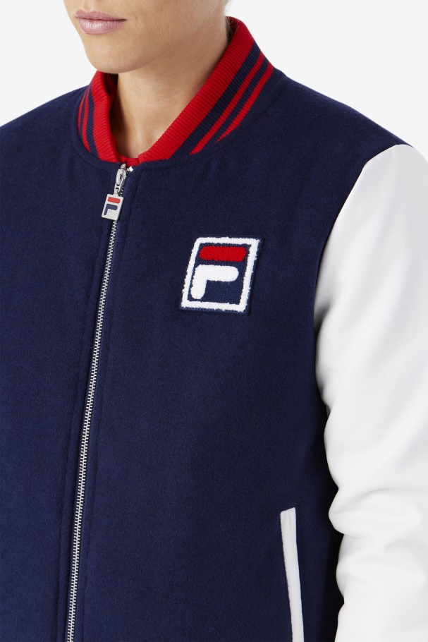 Jaqueta Dixon Varsity Azul Marinho/branco/vermelho Fila