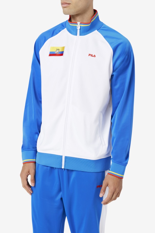 Jaqueta Equador Fila Branco/azul/vermelho Ardente/amarelo