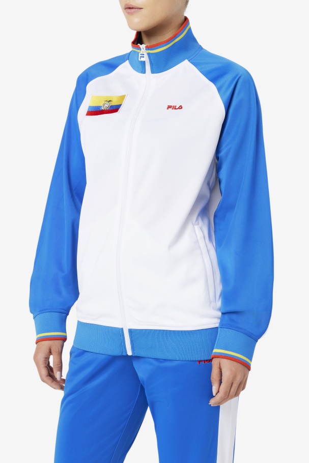 Jaqueta Equador Fila Branco/azul/vermelho Ardente/amarelo