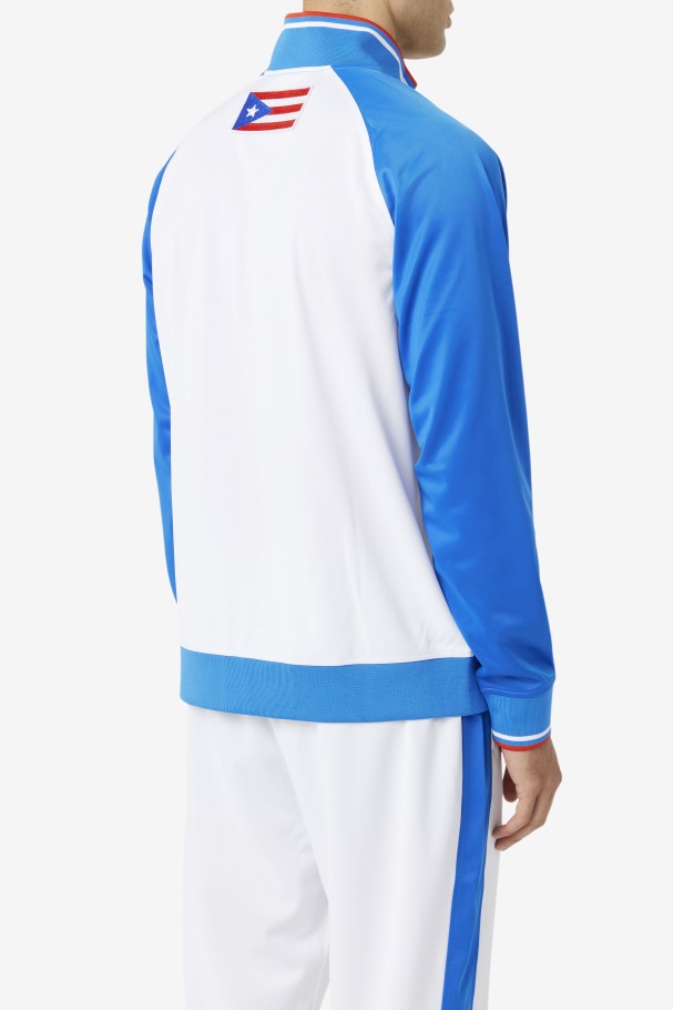 Jaqueta Fila Branco/azul/vermelho Ardente Puerto Rico