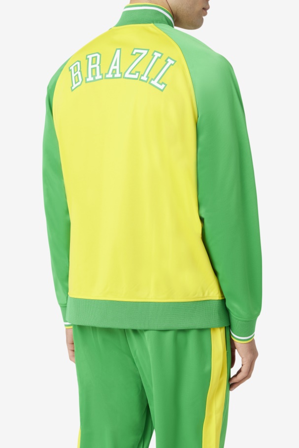 Jaqueta Fila Brasil Amarelo/samambaia Verde/branco