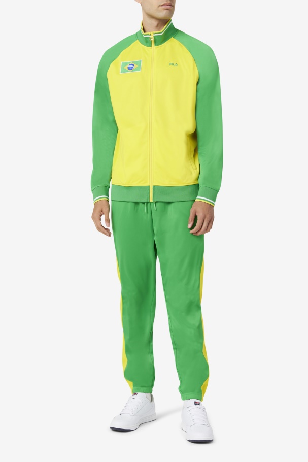 Jaqueta Fila Brasil Amarelo/samambaia Verde/branco