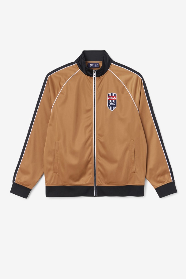 Jaqueta Fila Tabaco Marrom/preta/branca 2pac