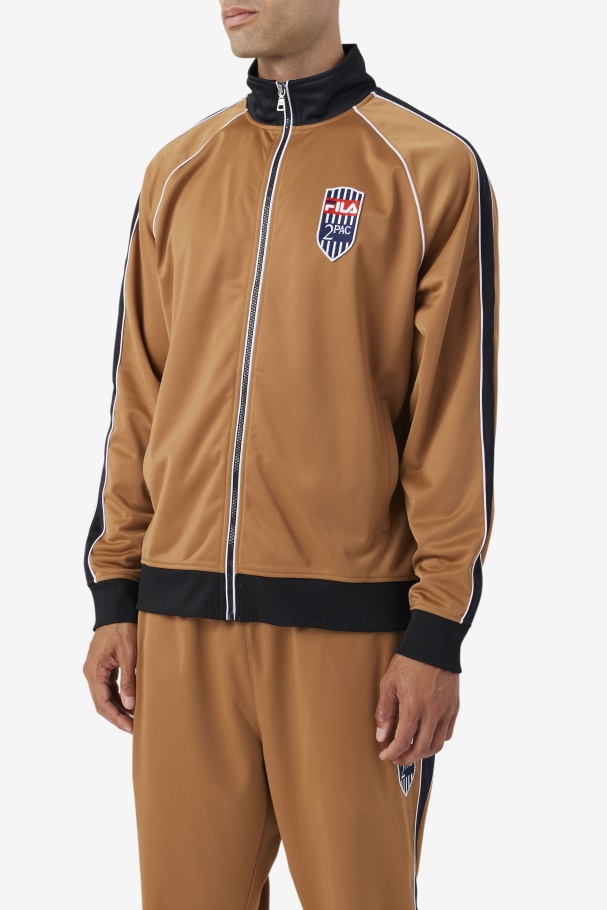 Jaqueta Fila Tabaco Marrom/preta/branca 2pac