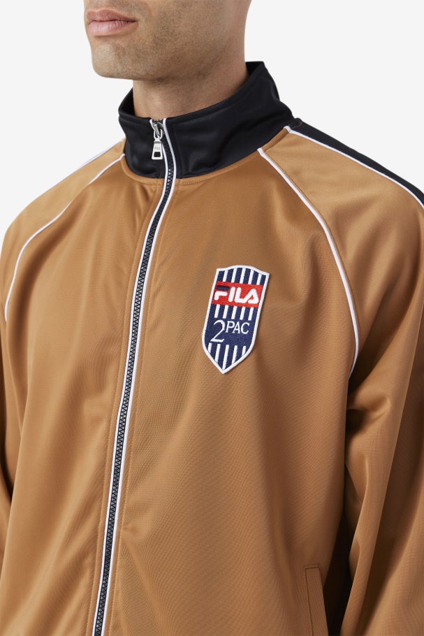 Jaqueta Fila Tabaco Marrom/preta/branca 2pac