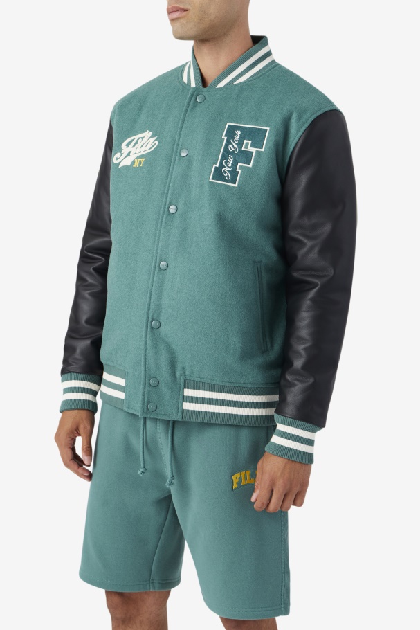 Jaqueta Josh Varsity Fila Azul Spruce/preto