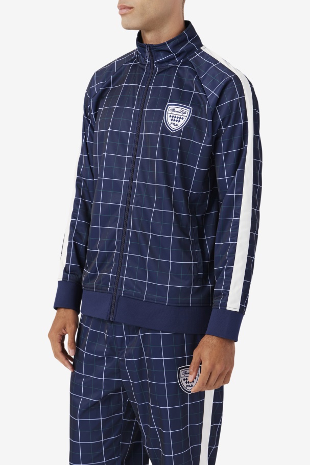 Jaqueta Oshan Faixa Navy/gardenia/june Bug