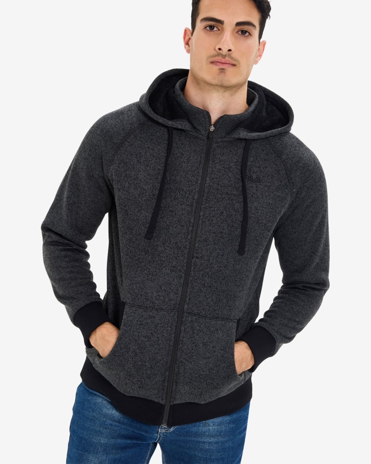 Jaqueta Unissex Romano Com Zíper Preta Marle Fila