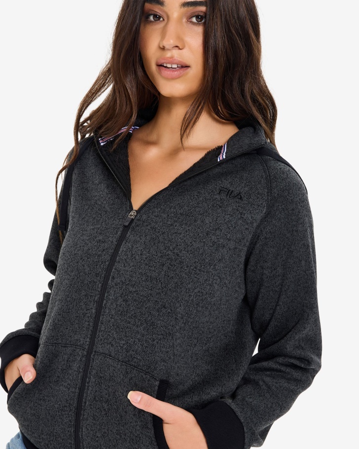 Jaqueta Unissex Romano Com Zíper Preta Marle Fila