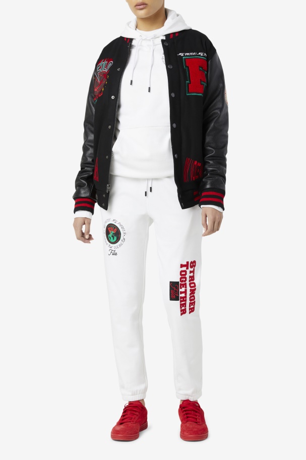 Jaqueta Universitária Fila Raddix Preto/vermelho/verde