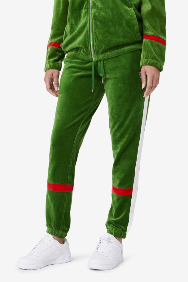 Jardim Formal/branco/vermelho Ravid Calça De Veludo Fila