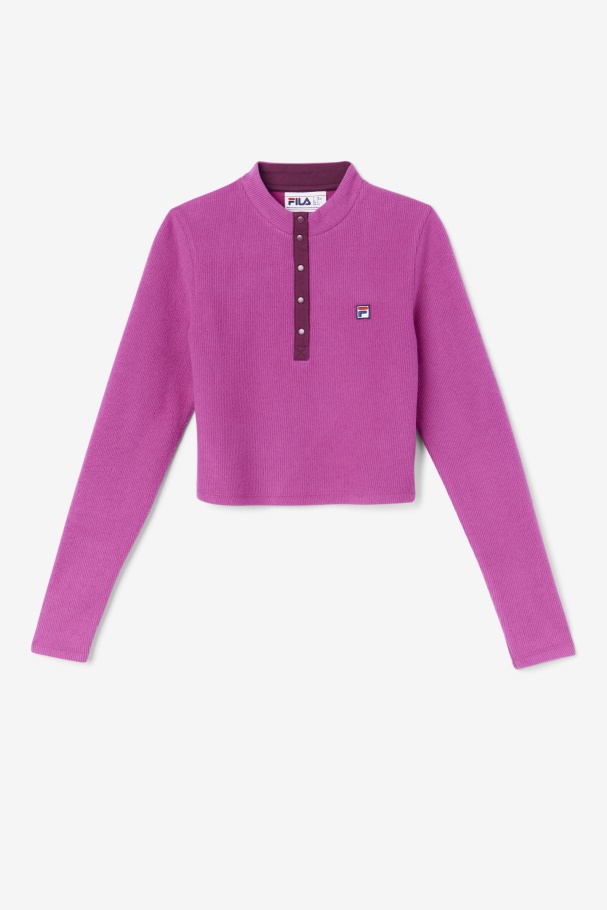 Josie Top Com Meio Zíper Fila Rouge/potpourri