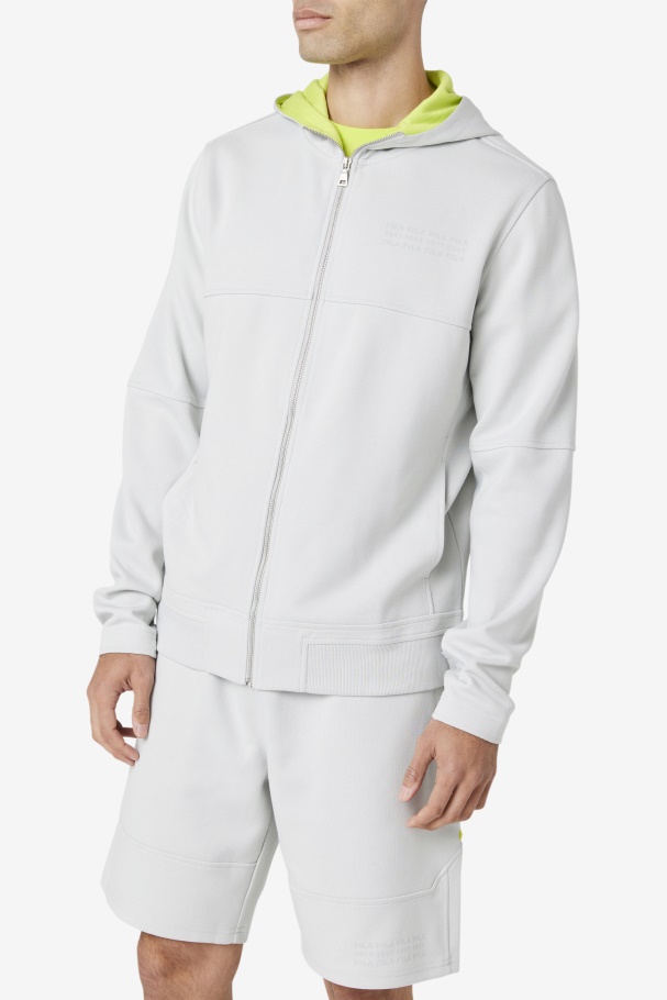 Kayra Moletom Com Capuz Com Zíper Fila Stone/lime Punch