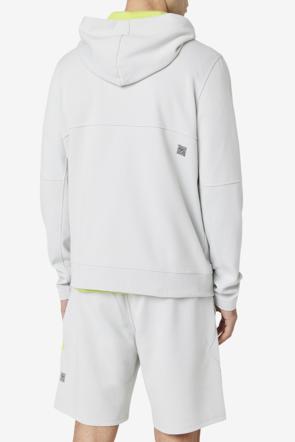 Kayra Moletom Com Capuz Com Zíper Fila Stone/lime Punch