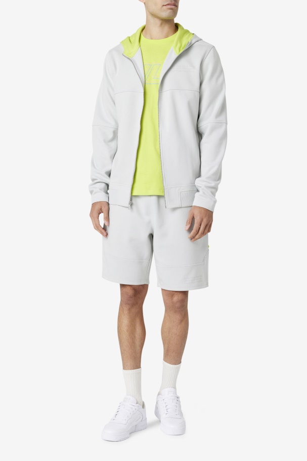 Kayra Moletom Com Capuz Com Zíper Fila Stone/lime Punch