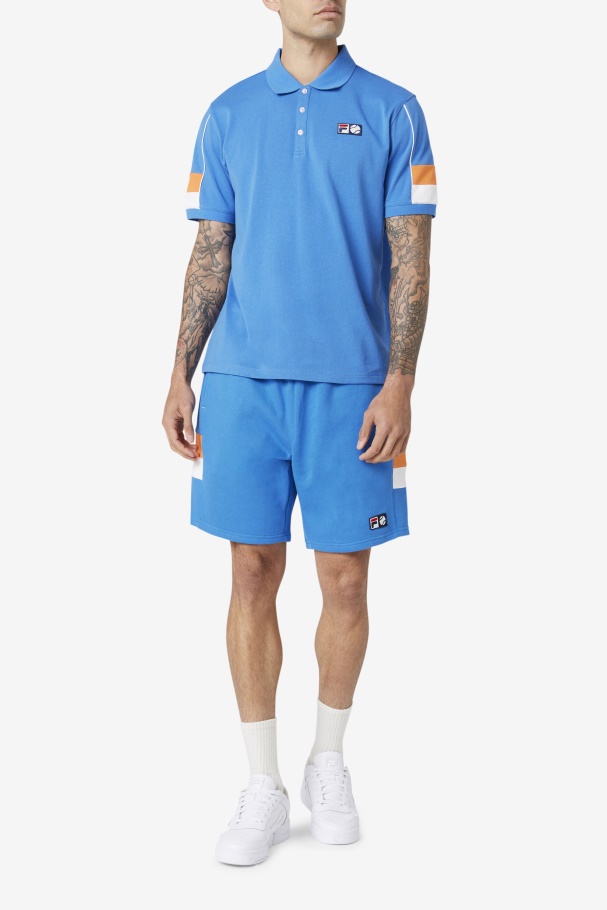 Langlen Fila Curta Forte Azul/branco/coral Rosa