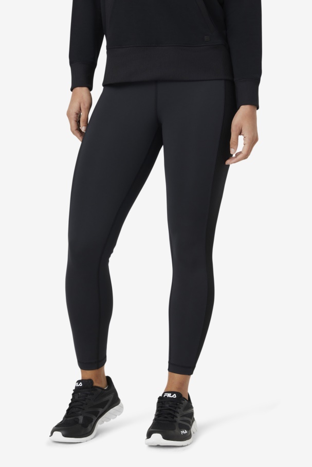 Legging Cintura Alta Textura Forza Preta Fila