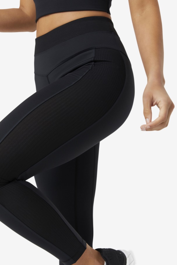 Legging Cintura Alta Textura Forza Preta Fila