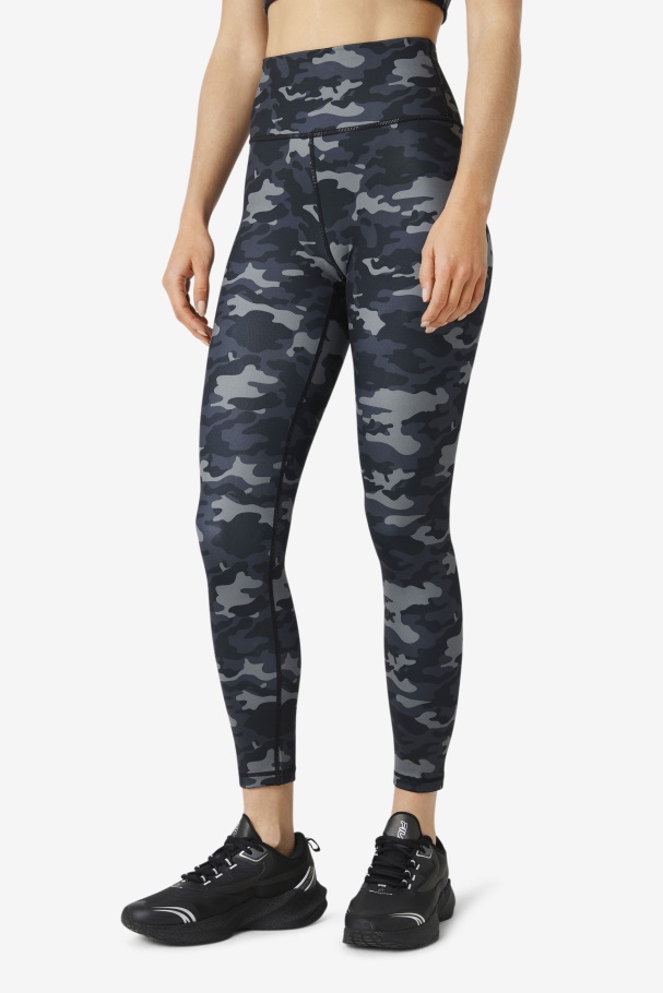 Legging Fila Camuflado Escuro/preto Elegante Força 7/8
