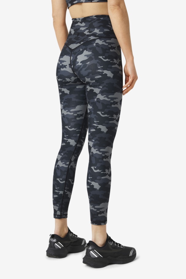 Legging Fila Camuflado Escuro/preto Elegante Força 7/8