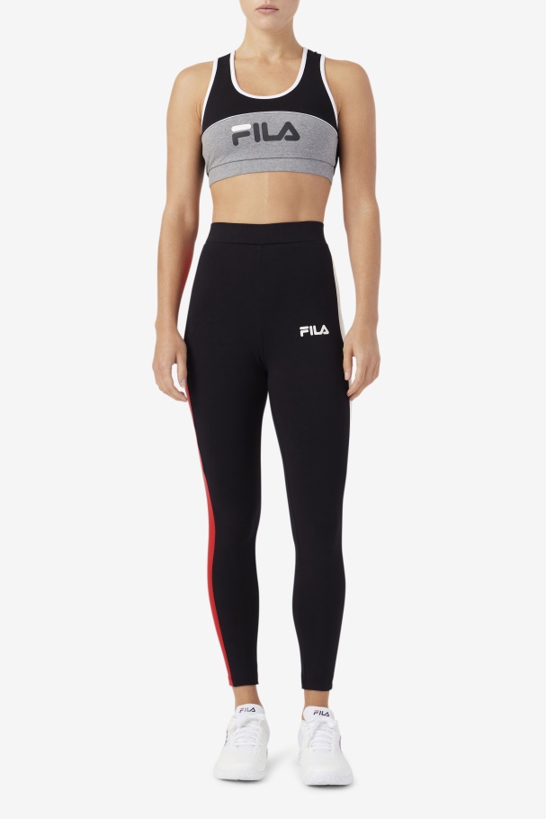 Legging Fila Mercê Preto/gardenia/vermelho