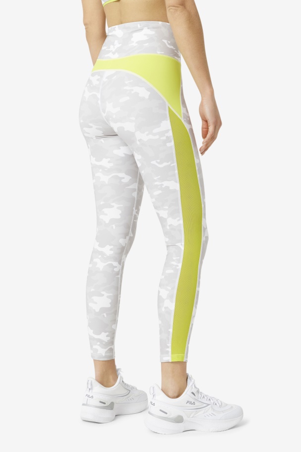 Legging Forza Contrast 7/8 Branco/sulfur Fila