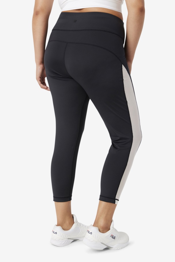 Legging Força Contraste 7/8 Fila Preta/branca
