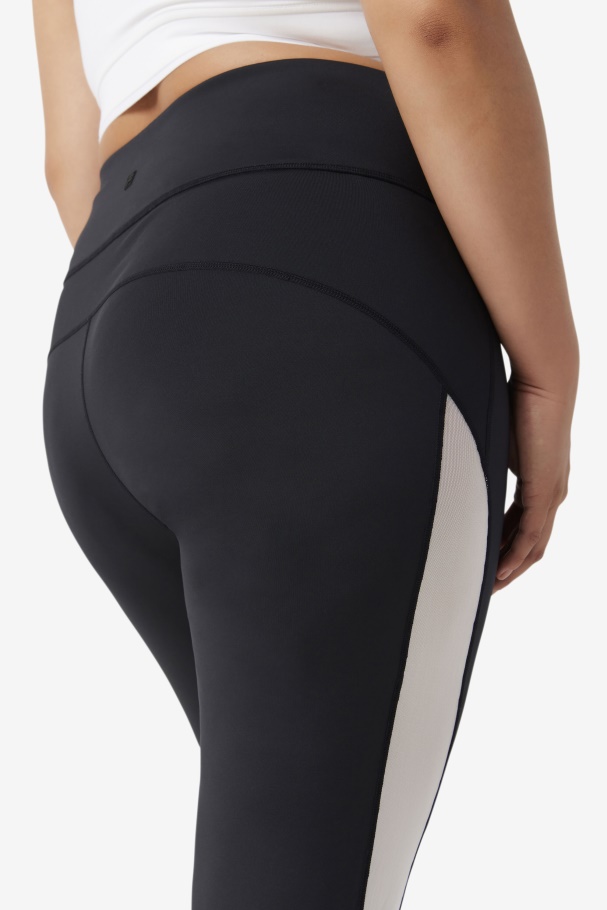 Legging Força Contraste 7/8 Fila Preta/branca
