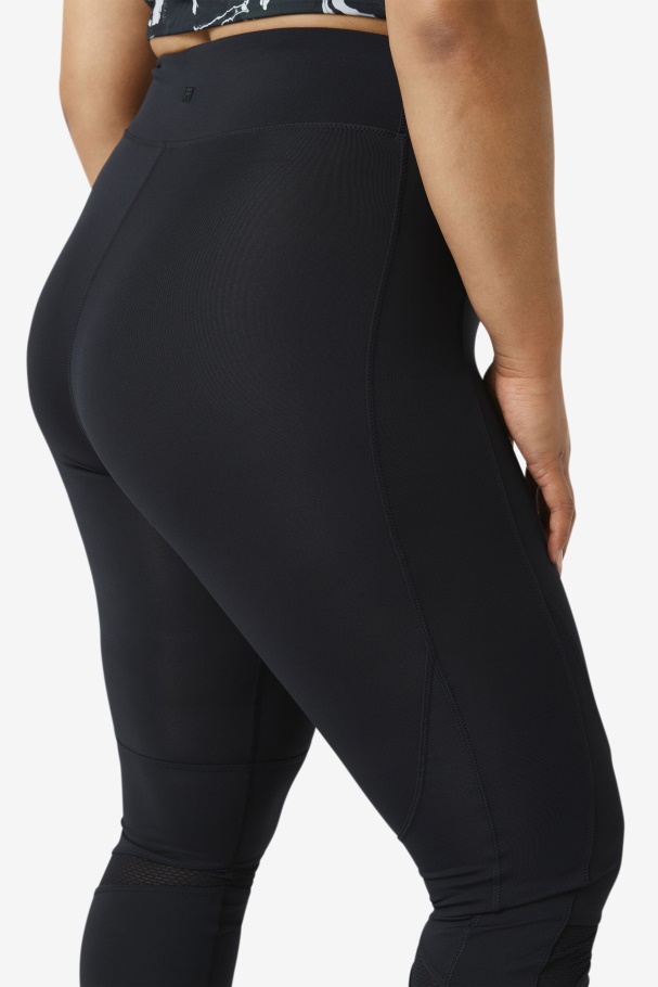 Legging Longa Texturizada Forza Preta Fila