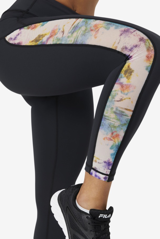 Legging Preta/tie Dye Fila Forza Contraste 7/8