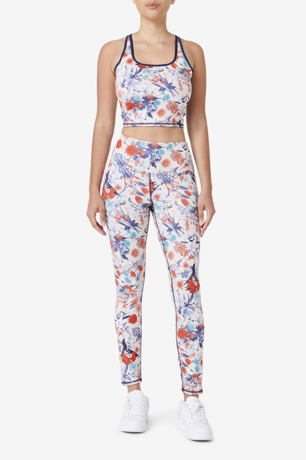 Legging Reversível Fila Lucille Azul Marinho