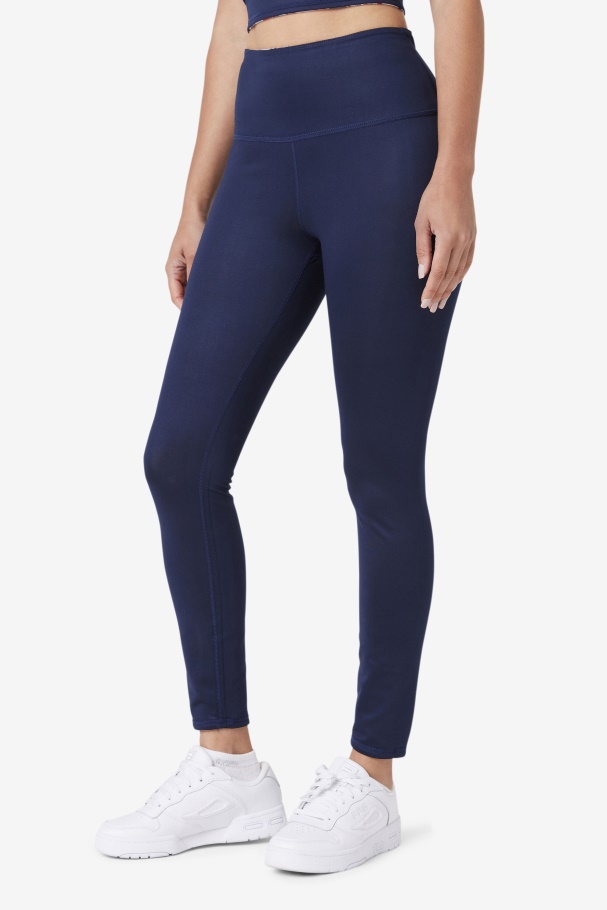 Legging Reversível Fila Lucille Azul Marinho
