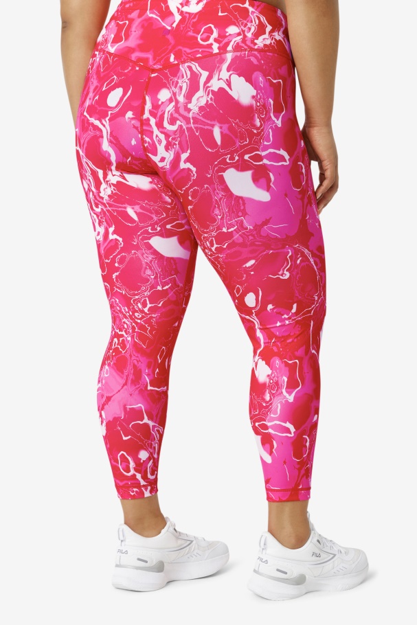 Leggings 7/8 Elegantes Fila Forza Mármore Rosa