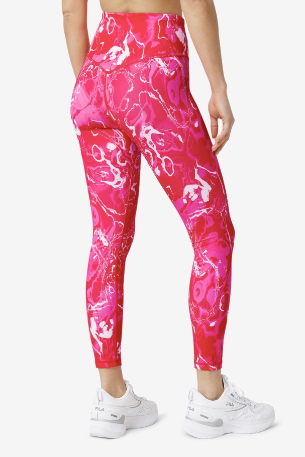 Leggings Elegantes Fila Forza 7/8 Mármore Rosa