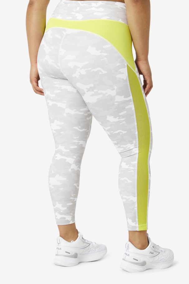 Leggings Fila White/sulfur Forza Contraste 7/8