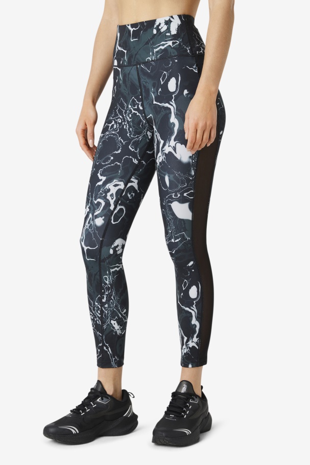 Leggings Forza Contrast 7/8 Fila Black Mármore