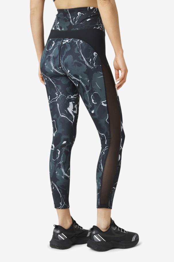 Leggings Forza Contrast 7/8 Fila Black Mármore