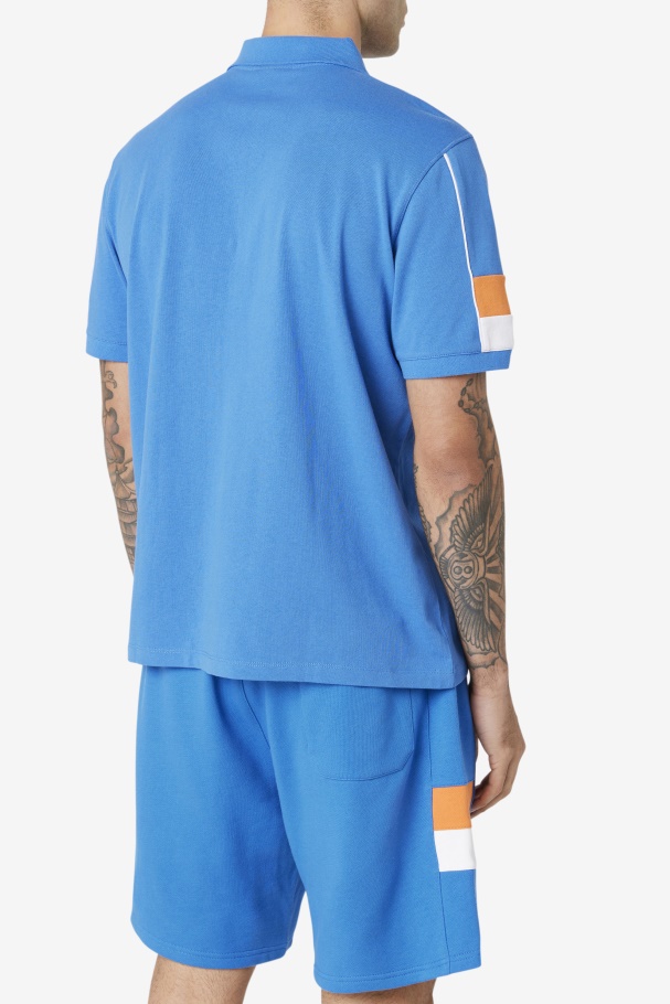 Linha Pólo Cauda Coral Forte Azul/branco/rosa