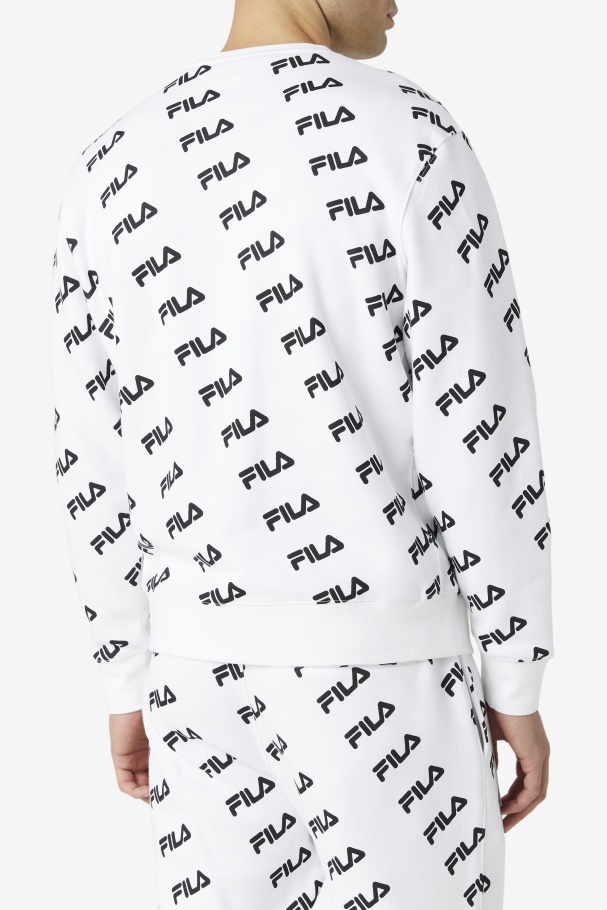 Logotipo Diagonal Branco/preto Crew Fila