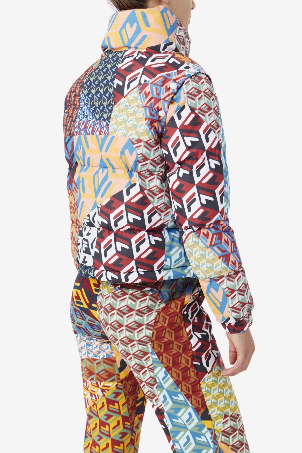 Manga Snapoff Marina Puffer Fila Oceano/amarelo/branco