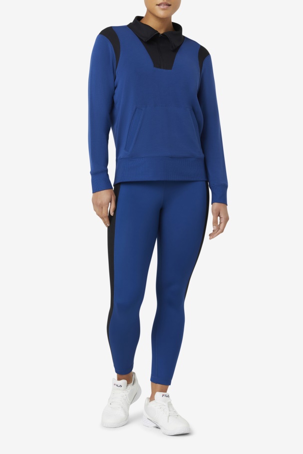 Marinho Peônia Fila Fi-lux Meio Zíper