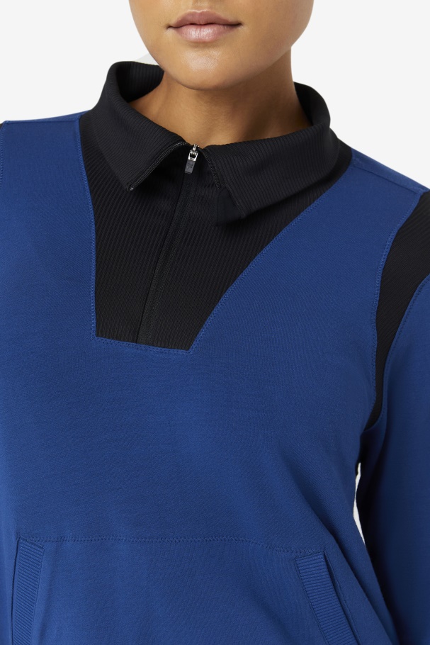 Marinho Peônia Fila Fi-lux Meio Zíper