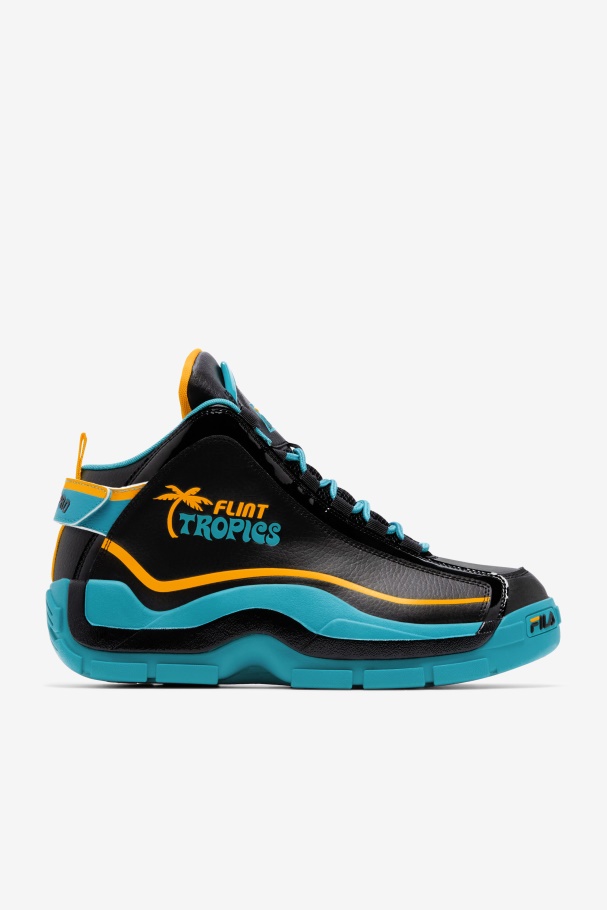Masculino Grant Hill 2 X Semi-pro Fila Preto/teal/zinnia