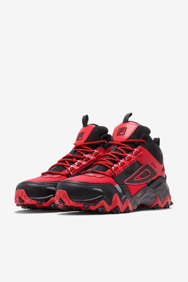 Masculino Oakmont Tr Mid Fila Vermelho/preto/prata Metalizado