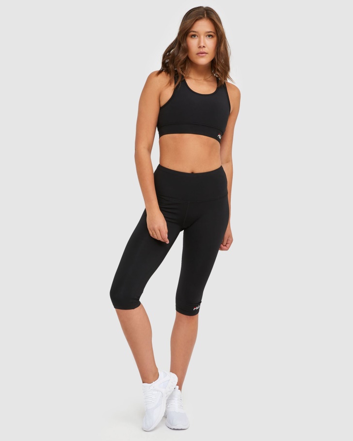 Meia Calça Capri Feminina Clássica Fila Preta