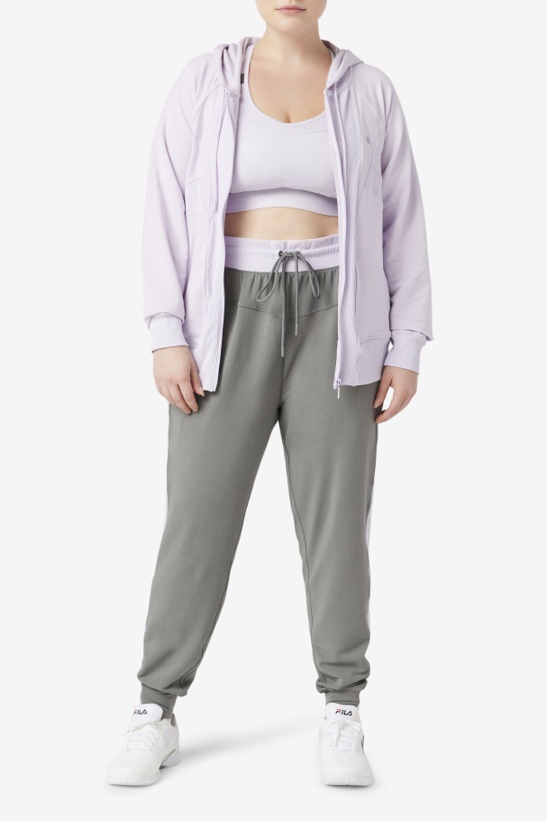 Moletom Com Capuz Azul Lavanda Texturizado Fila Fi-lux