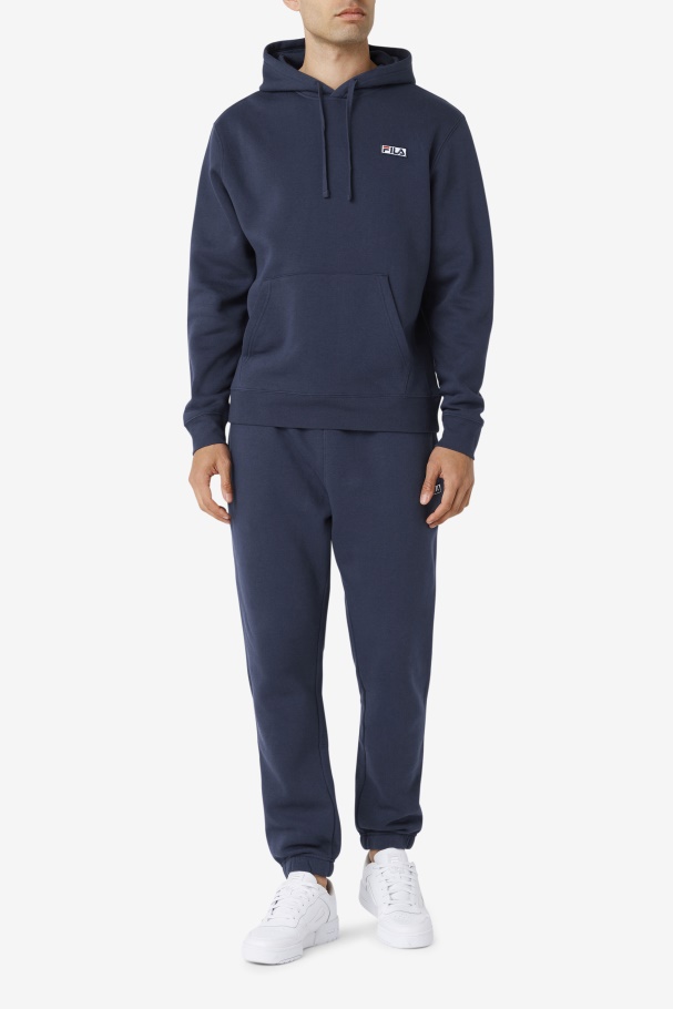 Moletom Com Capuz Azul Marinho/branco Fila Algot