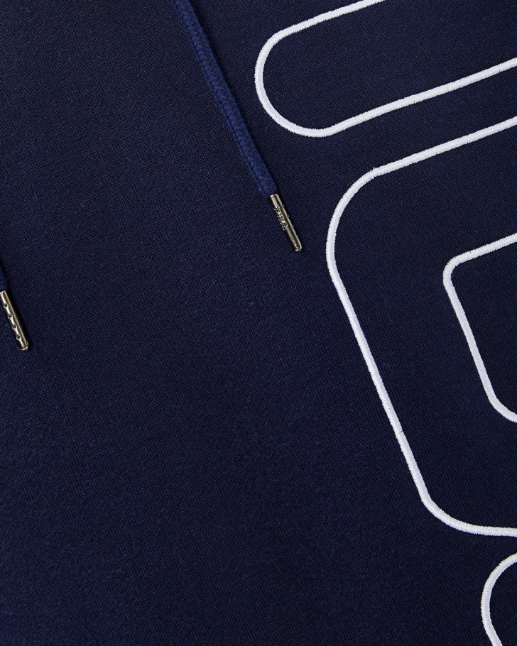 Moletom Com Capuz Brando Fila Masculino Novo Marinho