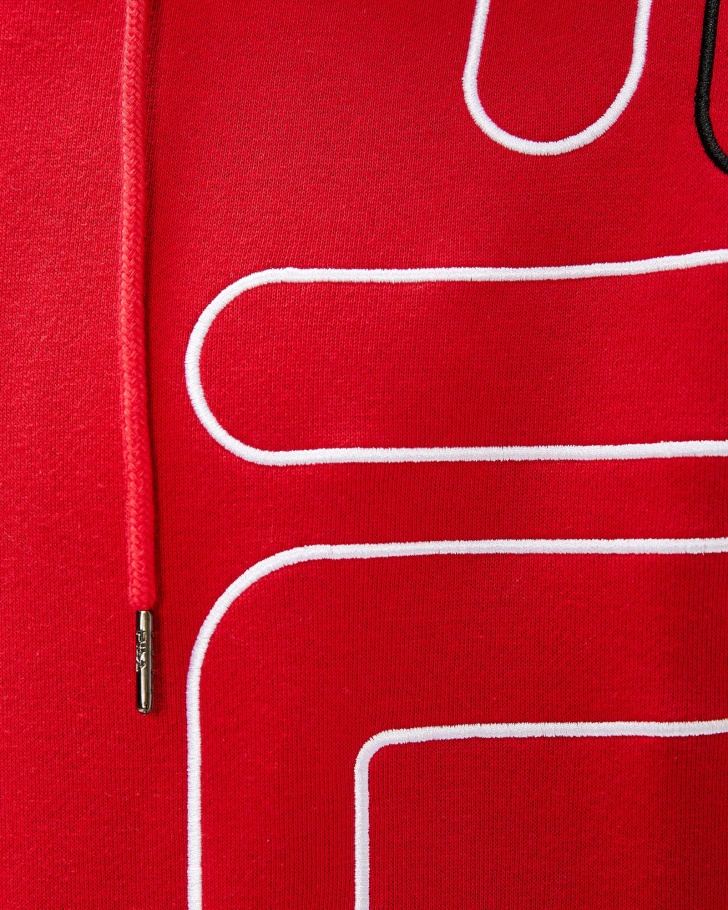 Moletom Com Capuz Brando Vermelho Fila