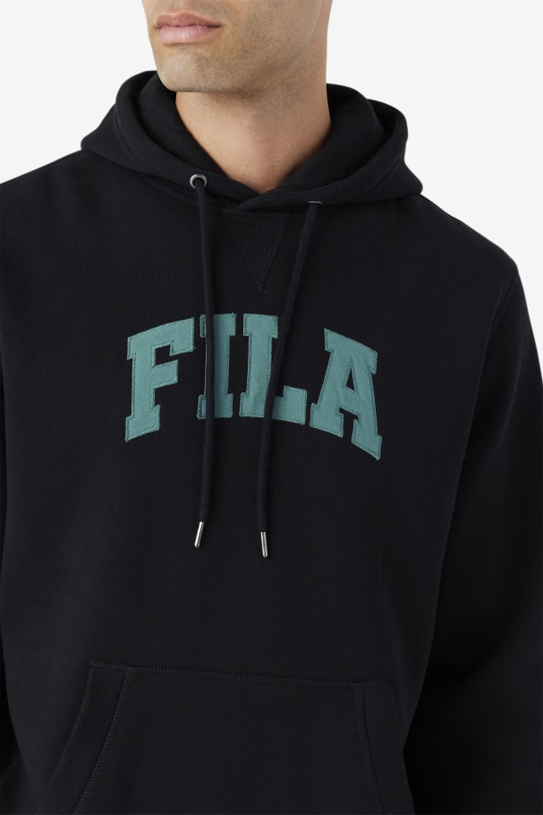 Moletom Com Capuz Brook Fila Preto/azul Spruce